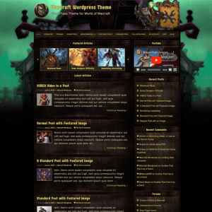 World of Warcraft WordPress Theme "Classic" - Image 2