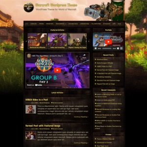 World of Warcraft WordPress Theme "Classic" - Image 8